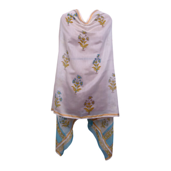 HANDBLOCK CHANDERI DUPATTA