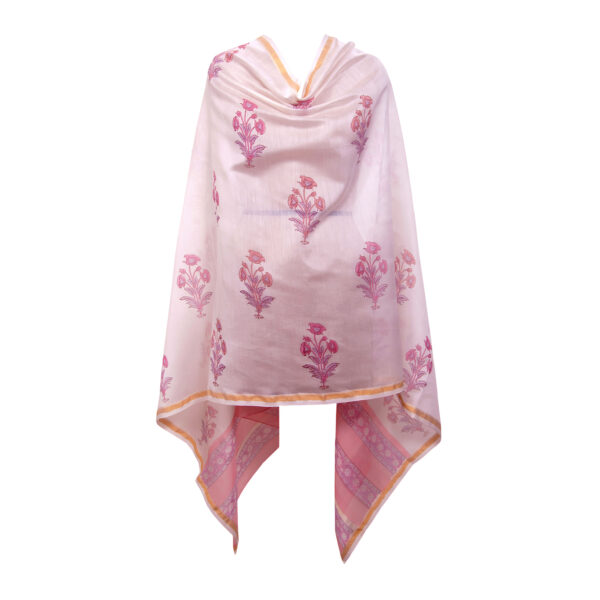 HANDBLOCK CHANDERI DUPATTA