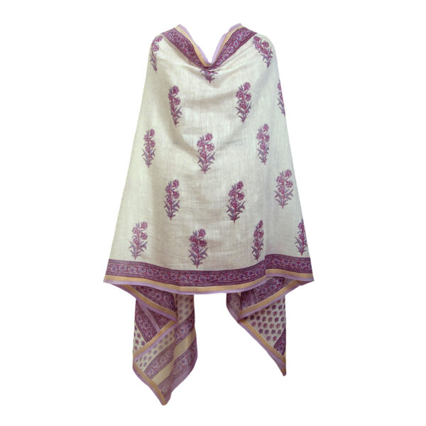 HANDBLOCK CHANDERI DUPATTA