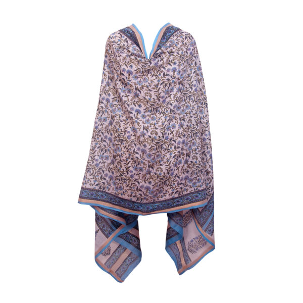 HANDBLOCK CHANDERI DUPATTA